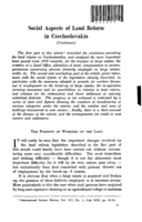 Social aspects of land reform in Czechoslovakia: [II]