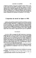 L'inspection du travail au Japon en 1925