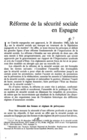 Réforme de la sécurité sociale en Espagne