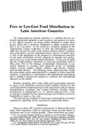 Free or low-cost food distribution in latin American countries