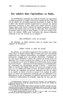 Les salaires dans l'agriculture en Italie