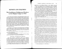 The conditions of indigenous workers in the Belgian Congo in 1944
