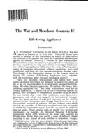 The war and merchant seamen: II, Life-saving appliances