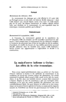 La main-d'œuvre indienne à Ceylan: les effets de la crise économique