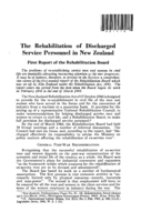 The rehabilitation of discharged service personnel in New Zealand: first report of the rehabilitation board