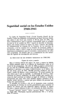 Seguridad social en los Estados Unidos 1940-1941