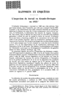 L'inspection du travail en Grande-Bretagne en 1923