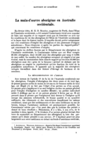 La main-d'œuvre aborigène en Australie occidentale