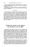 L'emploi des hommes et des femmes aux Pays-Bas à la fin de 1930