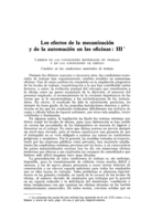 Los efectos de la mecanización y de la automación en las oficinas: III