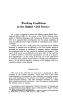 Working conditions in the British civil service