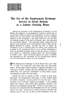 The use of the employment exchange service in Great Britain as a labour clearing house