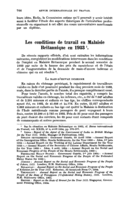 Les conditions de travail en Malaisie Britannique en 1933
