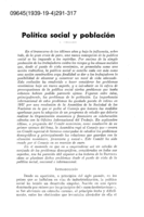 Política social y población
