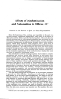 Effects of mechanisation and automation in offices: II