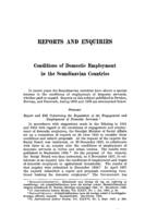 Conditions of domestic employment in the scandinavian countries