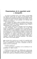 Financiamiento de la seguridad social y demografía
