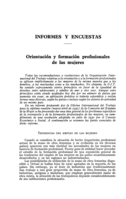 Orientación y formación profesionales de las mujeres