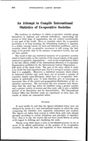 An attempt to compile international statistics of co-operative societies