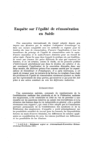 Enquête sur l'égalité de rémunération en Suède