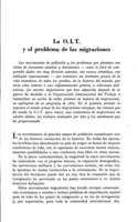 La O.I.T. y el problema de las migraciones