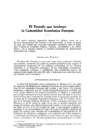 El Tratado que instituye la Comunidad Económica Europea