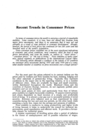 Recent trends in consumer prices