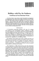 Holidays with pay for seafarers: conditions in four merchant navies