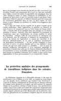 La protection sanitaire des groupements de travailleurs indigènes dans les colonies françaises
