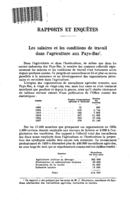 Les salaires et les conditions de travail dans l'agriculture aux Pays-Bas