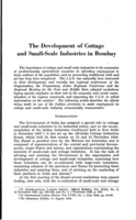 The development of cottage and small-scale industries in Bombay