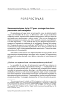 Recomendaciones de la OIT para proteger los datos personales del trabajador