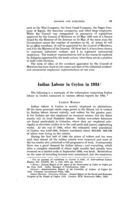 Indian labour in Ceylon in 1934