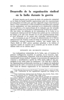 Desarrollo de la organización sindical en la India durante la guerra