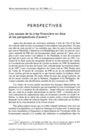 Les causes de la crise financière en Asie et les perspectives d'avenir