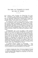 Une étude sur l'incapacité de travail par suite de maladie