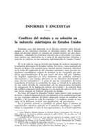 Conflicto del trabajo y su solución en la industria siderúrgica de Estados Unidos