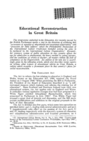 Educational reconstruction in Great Britain
