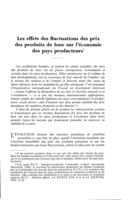 Les effets des fluctuations des prix des produits de base sur l'économie des pays producteurs