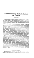 La alimentación y el abastecimiento en Francia