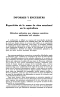 Repartición de la mano de obra estacional en la agricultura: métodos aplicados por algunos servicios nacionales del empleo