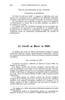 Le travail au Maroc en 1929