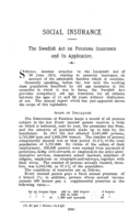 The Swedish act on pensions insurance and its application