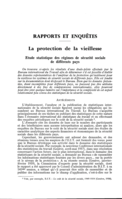 Protection de la vieillesse: étude statistique des régimes de sécurité sociale de diflerents pays