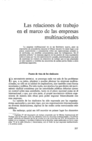 Las relaciones de trabajo en el marco de las empresas multinacionales