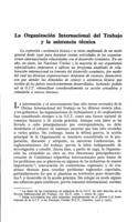 La Organización Internacional del Trabajo y la asistencia técnica