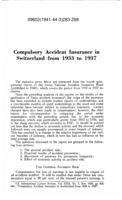 Compulsory accident insurance in Switzerland from 1933 to 1937