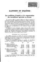 Les conditions d'emploi et de rémunération des travailleurs agricoles en Ecosse