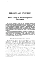 Social policy in non-metropolitan territories
