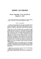 Factory inspection in the Czechoslovak Republic in 1923